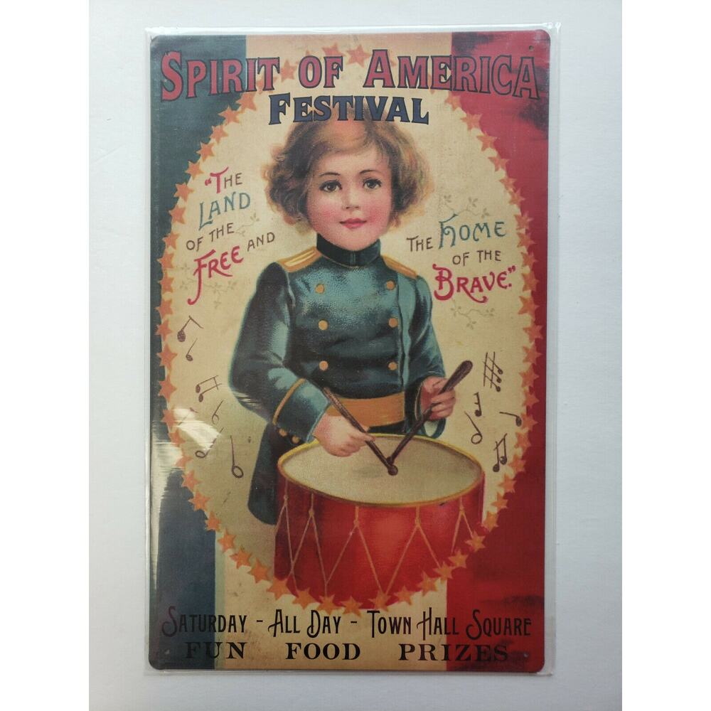 Spirit‎ of American 16x10 Ohio Wholesale Inc.Rustic Retro Metal Sign 31069